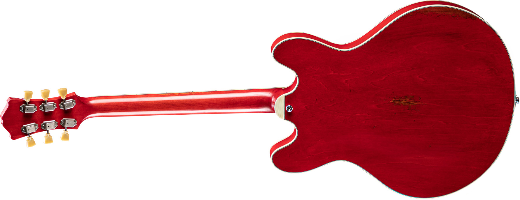 Eastman T64/v Thinline Laminate Tout Erable Bigsby 2p90 Lollar Bigsby Eb - Red - Semi hollow elektriche gitaar - Variation 1