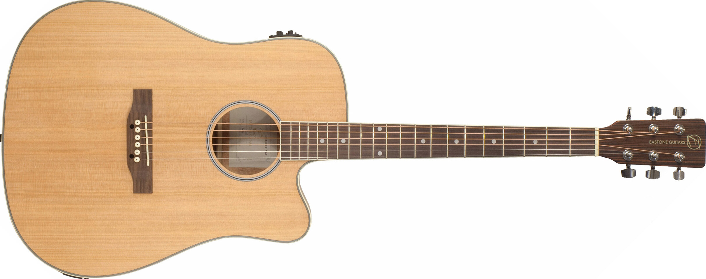 Eastone Dr160ce-nat Dreadnought Cw Epicea Wenge - Natural - Elektro-akoestische gitaar - Main picture