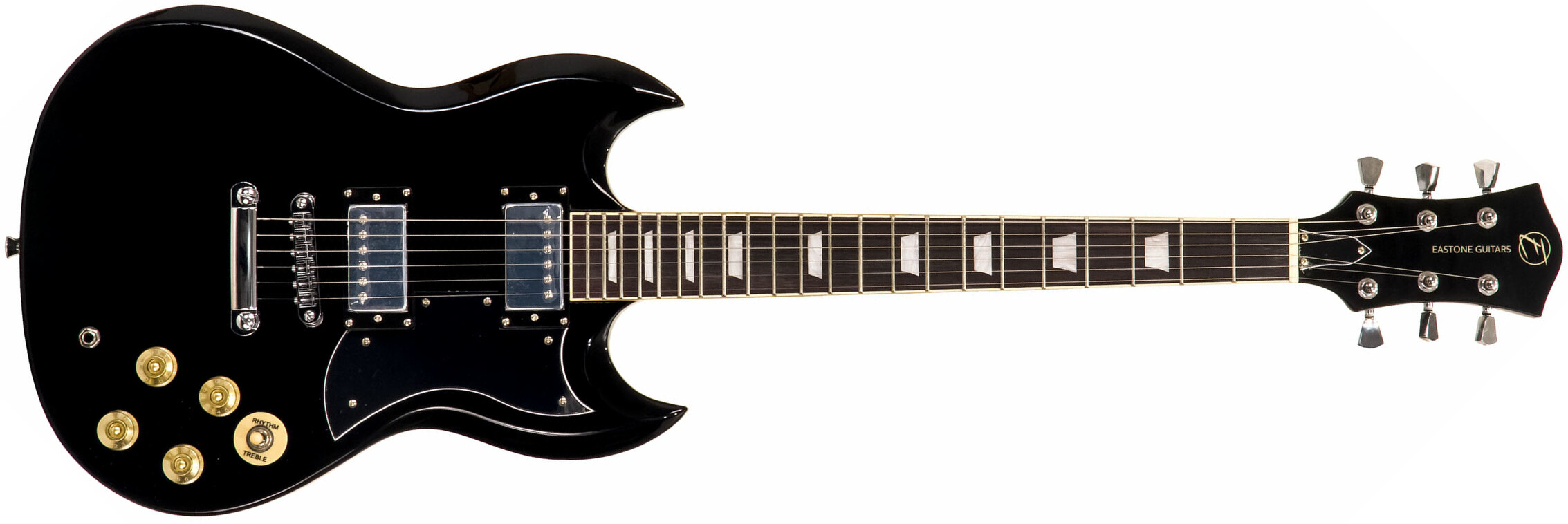 Eastone Sdc70 Hh Ht Pur - Black - Retro-rock elektrische gitaar - Main picture