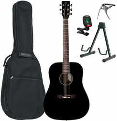 Western gitaar set Eastone DR100-BLK + Pack - Black