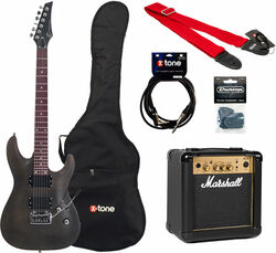 Elektrische gitaar set Eastone METDC +MARSHALL MG10 +COURROIE +HOUSSE +CABLE +MEDIATORS - Black satin