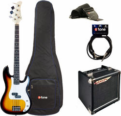 Elektrische bas set Eastone PRB +Ashdown Studio Tour Bus +Accessoires - 3 tone burst