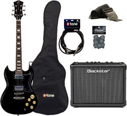 Elektrische gitaar set Eastone SDC70 +Blackstar Id Core Stereo 10 V3 +Accessoires - Black