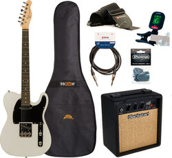 Elektrische gitaar set Eastone TL70 +Blackstar Debut 10E +Accessories - olympic white