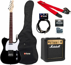 Elektrische gitaar set Eastone TL70 +Marshall MG10 +Accessories - Black