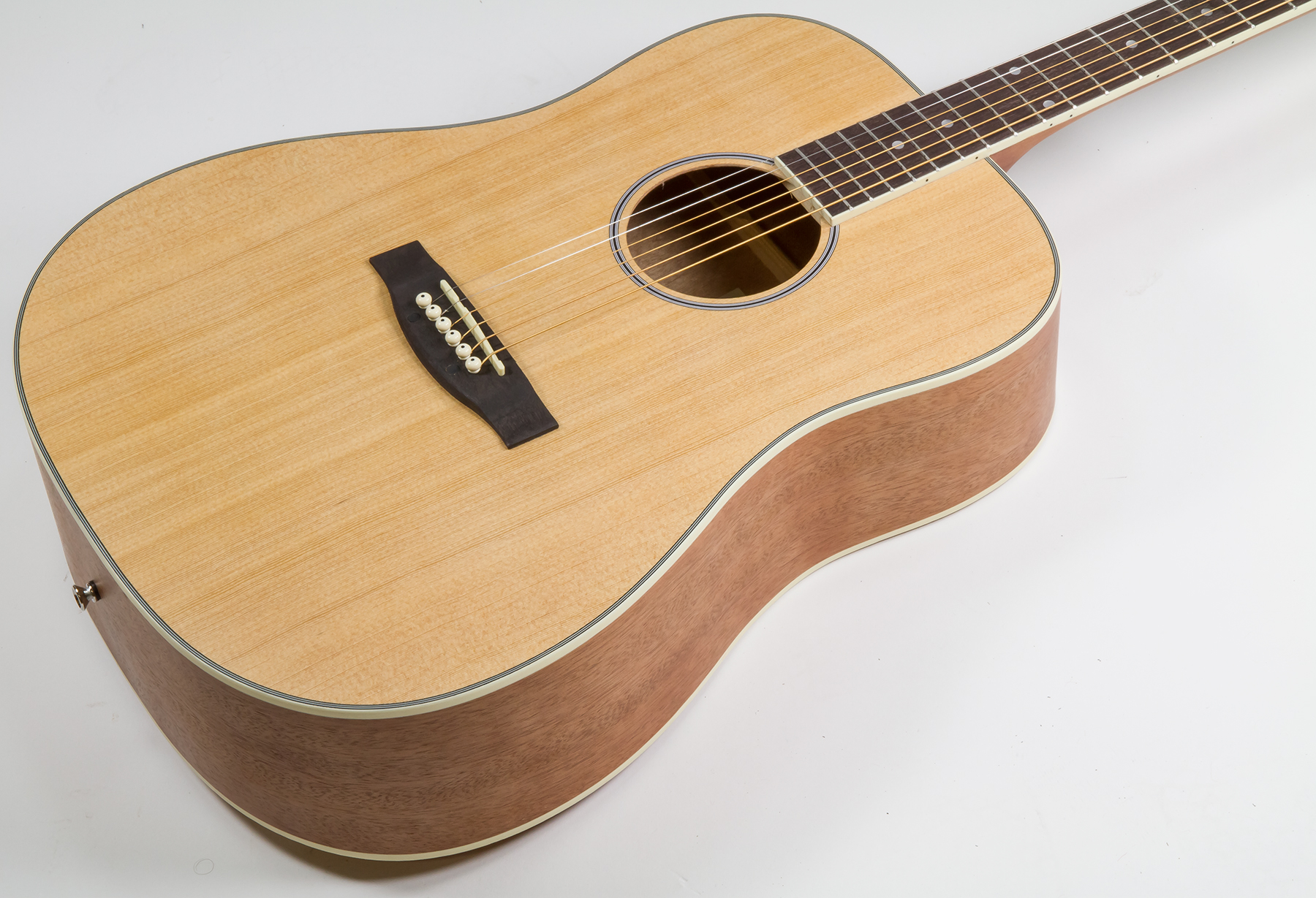 Eastone Dr100-nat Lh Gaucher Dreadnought Epicea Okoume - Natural Satin - Westerngitaar & electro - Variation 1