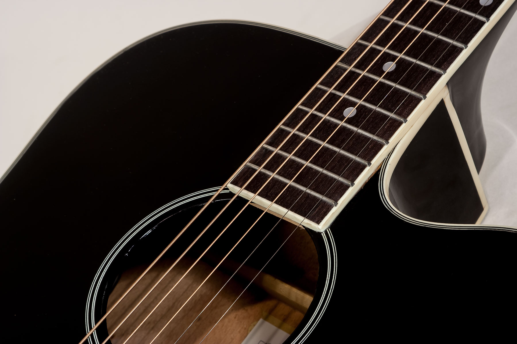 Eastone Dr100ce-blk Dreadnought Cw Epicea Okuman - Black - Elektro-akoestische gitaar - Variation 2