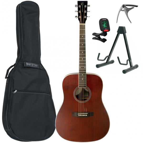 Western gitaar set Eastone DR150-NAT + X-Tone Bag Pack - Natural satin