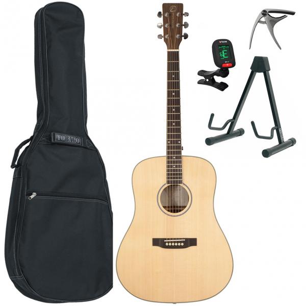 Western gitaar set Eastone DR260-NAT + X-Tone Bag Pack - Natural