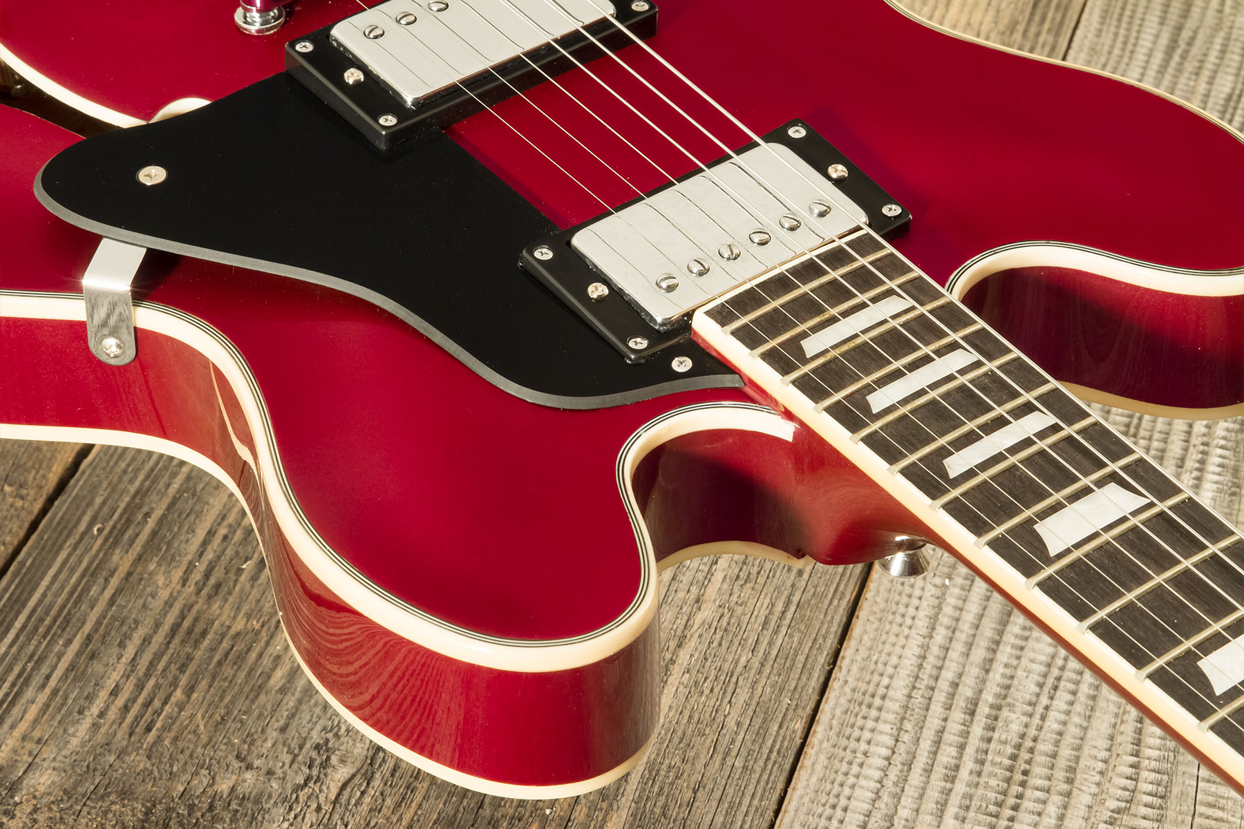 Eastone Gj70-win - Wine - Semi hollow elektriche gitaar - Variation 4