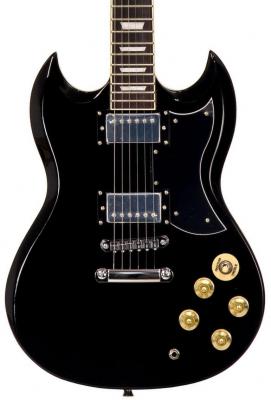 Solid body elektrische gitaar Eastone SDC70 - Black