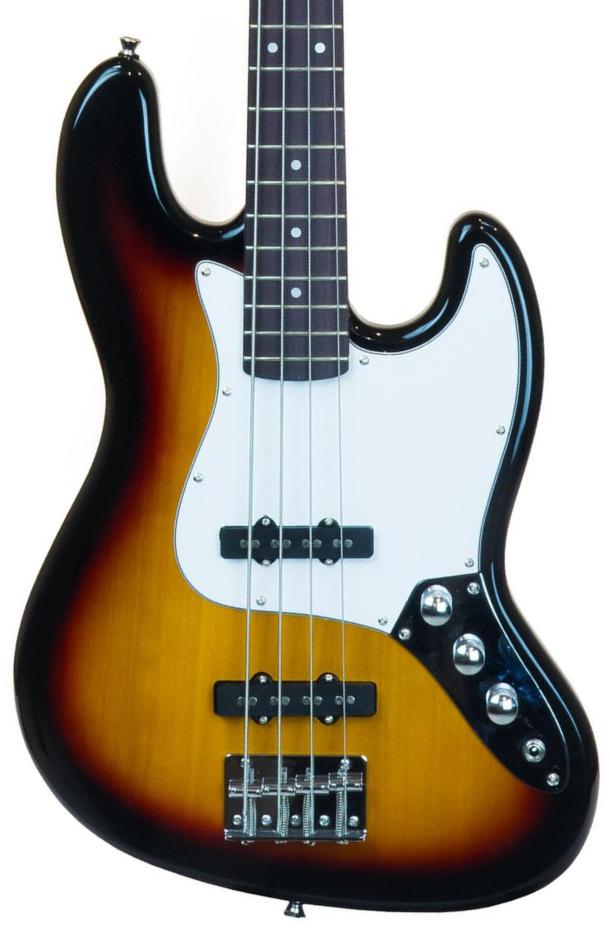 Solid body elektrische bas Eastone JAB (PUR) - 3 tone sunburst