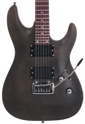 Solid body elektrische gitaar Eastone METDC - Black satin