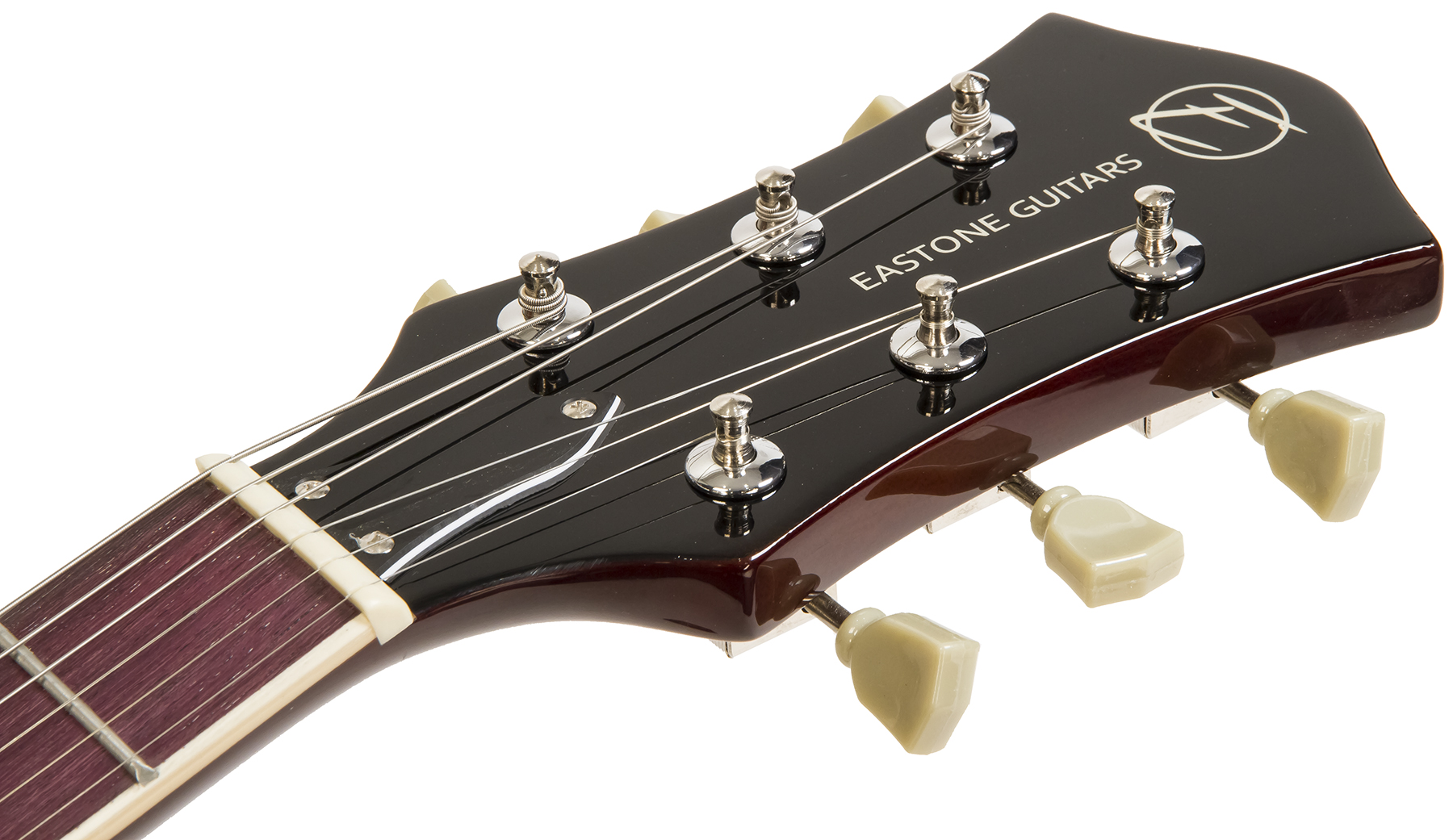 Eastone Lp100 Blk Hh Ht Pur - Black - Enkel gesneden elektrische gitaar - Variation 3