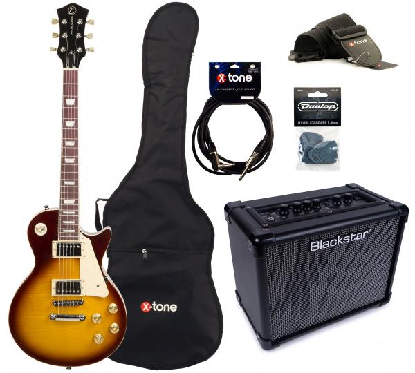 Elektrische gitaar set Eastone LP200 HB + Blackstar ID Core V3 Stereo 10 +Accessories - Honeyburst