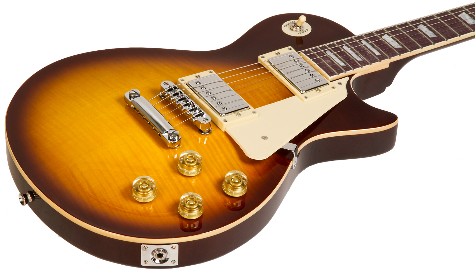 Eastone Lp200 Hb Hh Ht Pur - Honey Sunburst - Enkel gesneden elektrische gitaar - Variation 1