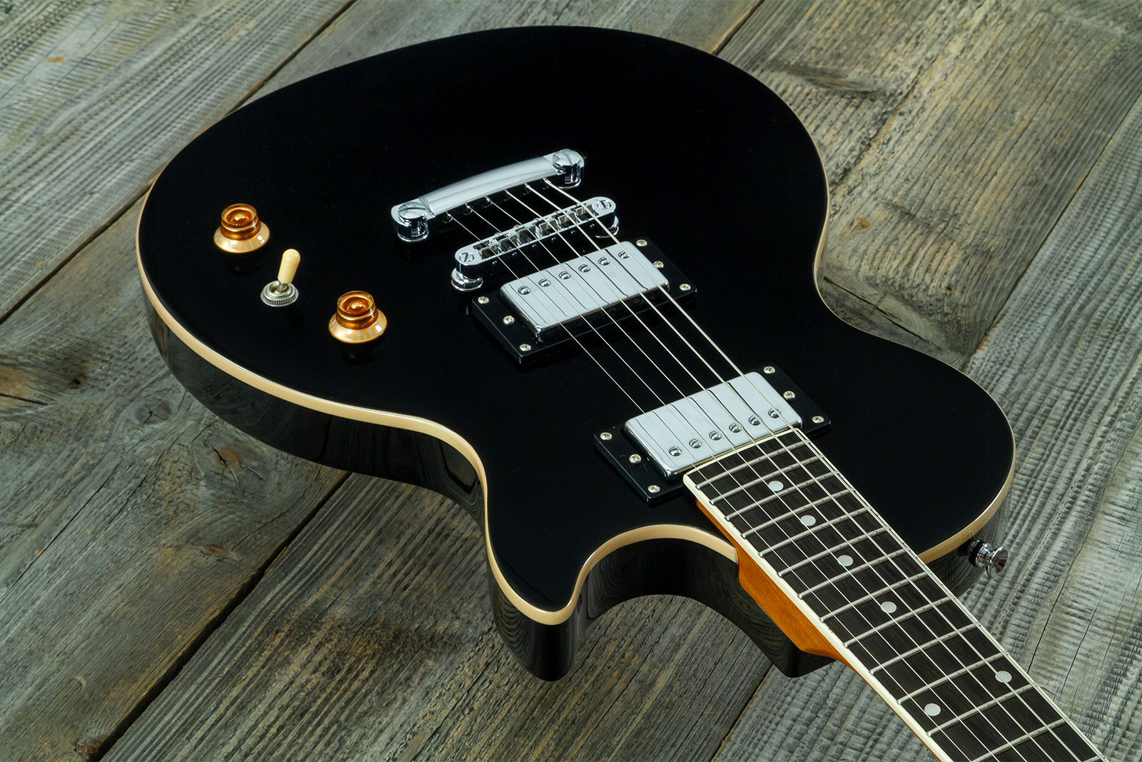 Eastone Lp70-blk 2h Ht Rw - Black - Single cut gitaar - Variation 2