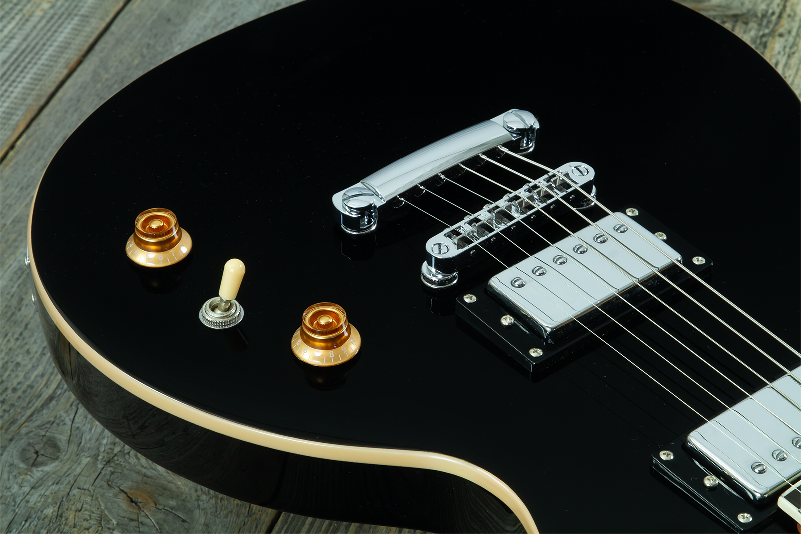 Eastone Lp70-blk 2h Ht Rw - Black - Single cut gitaar - Variation 3