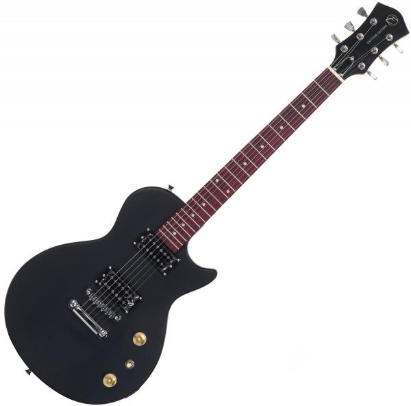 Solid body elektrische gitaar Eastone LPL70 - Black satin