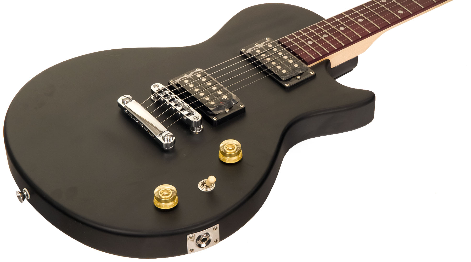 Eastone Lpl70 +marshall Mg10g +cable +housse +courroie +mediators - Black Satin - Elektrische gitaar set - Variation 2