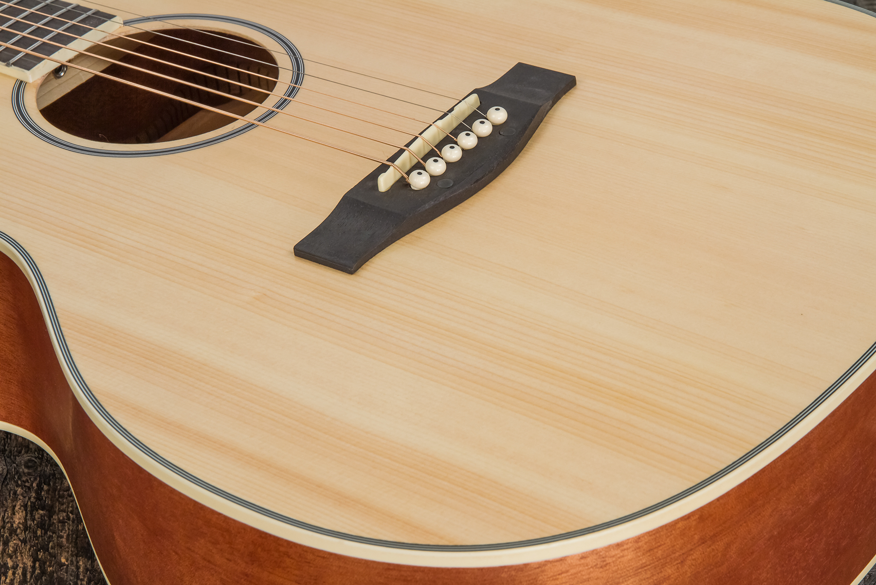 Eastone Om100ce-nat Orchestra Model Cw Epicea Okuman - Natural Satin - Elektro-akoestische gitaar - Variation 4
