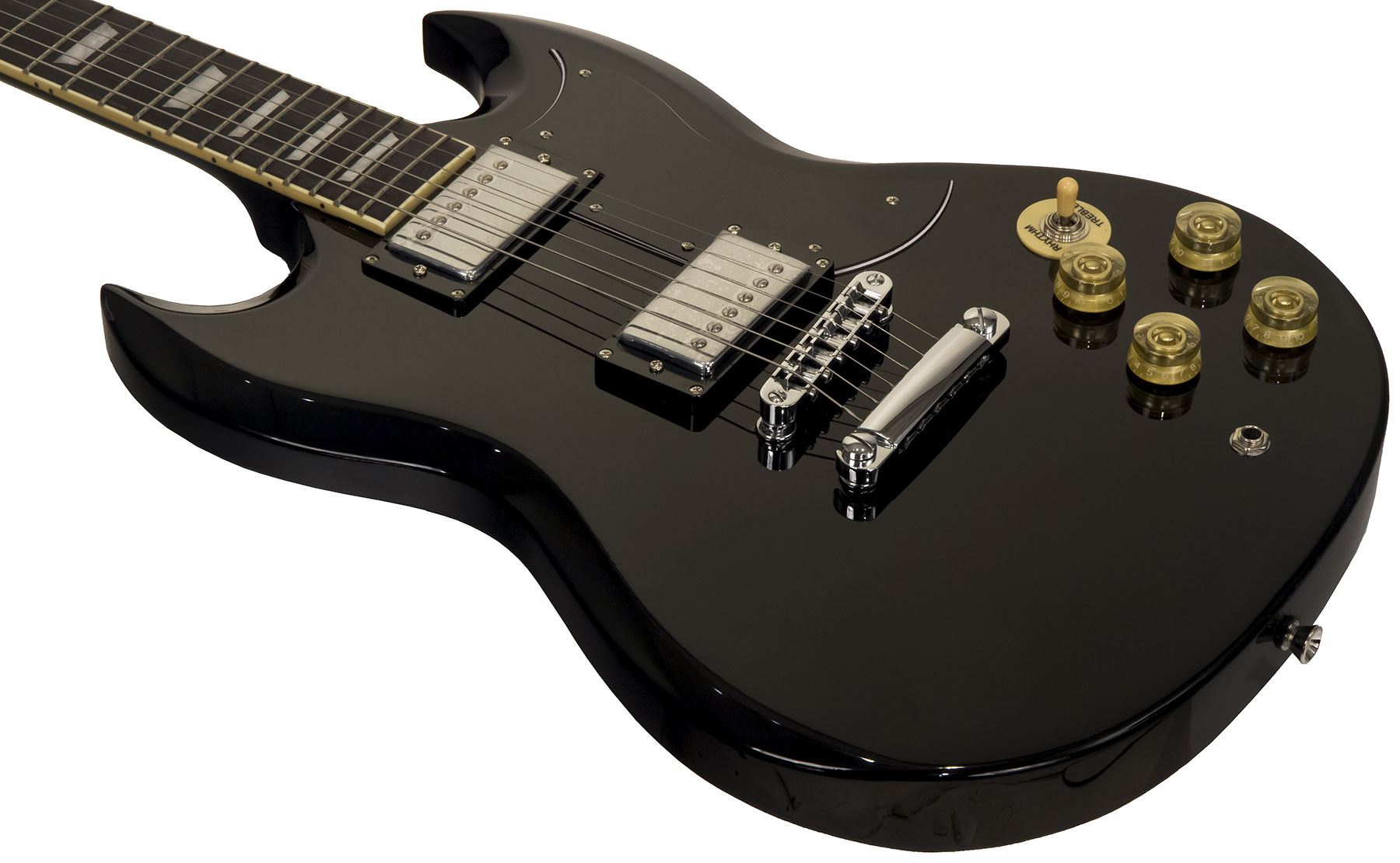 Eastone Sdc70 Hh Ht Pur - Black - Retro-rock elektrische gitaar - Variation 2