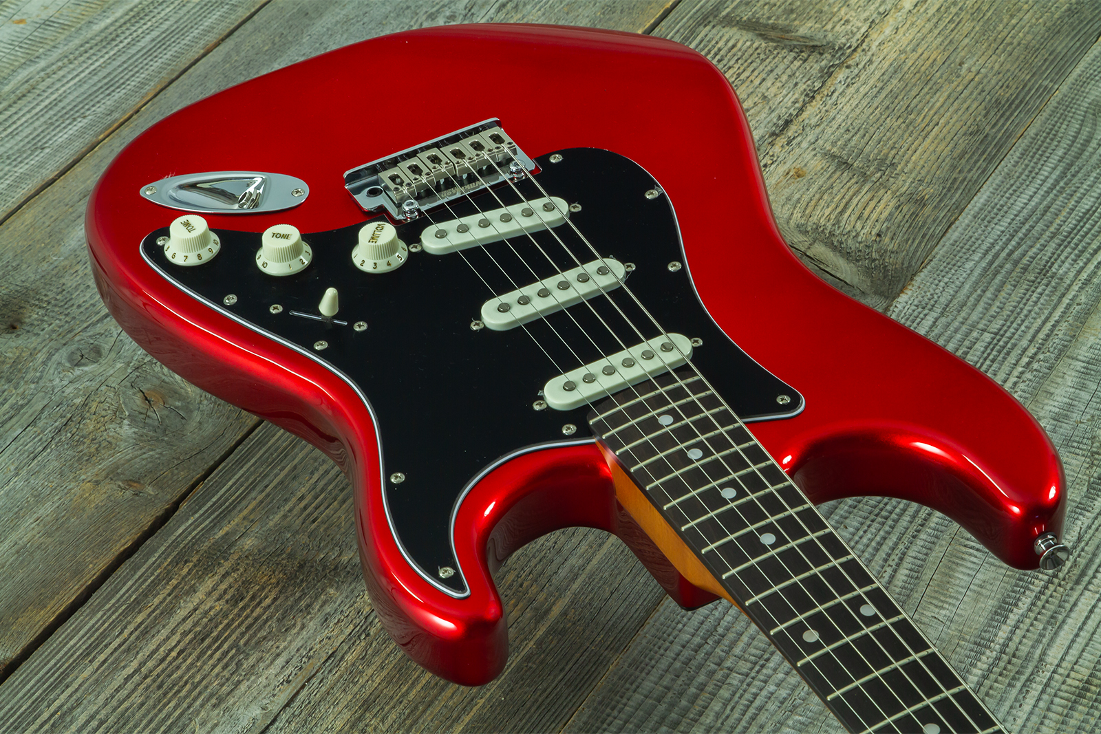 Eastone St100r-mr-rw 3s Trem Rw - Candy Apple Red - Elektrische gitaar in Strat vorm - Variation 3