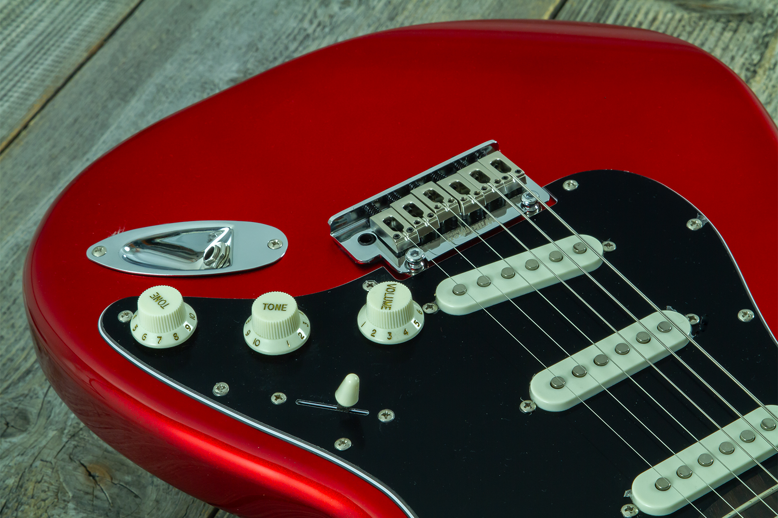 Eastone St100r-mr-rw 3s Trem Rw - Candy Apple Red - Elektrische gitaar in Strat vorm - Variation 4