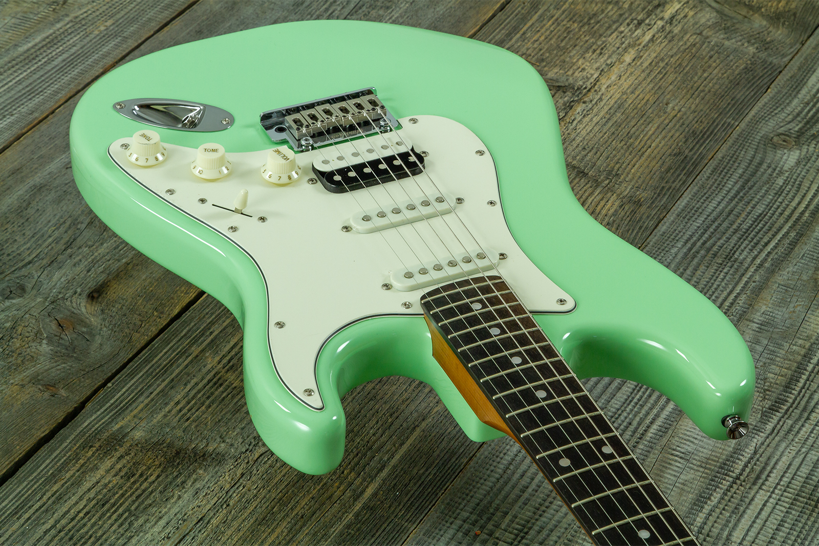 Eastone St150r-lg-rw Hss Trem Rw - Light Green - Elektrische gitaar in Strat vorm - Variation 2