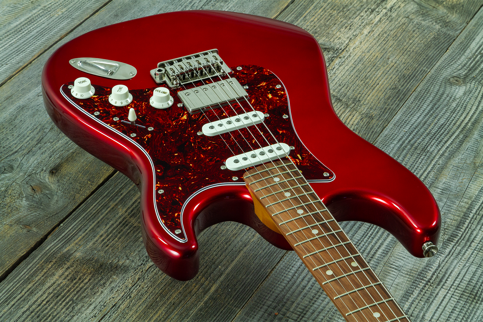 Eastone St550r-mr Hss Trem Rw - Metal Red - Elektrische gitaar in Strat vorm - Variation 2