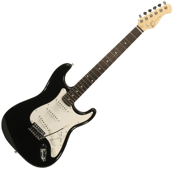 Solid body elektrische gitaar Eastone STR70 (PUR) - Black