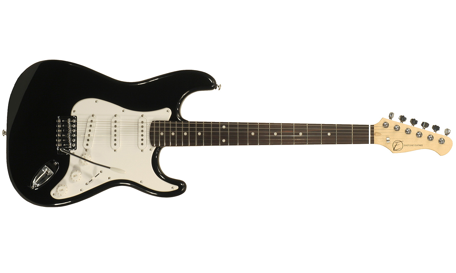Eastone Str70-blk 3s Pur - Black - Elektrische gitaar in Str-vorm - Variation 1