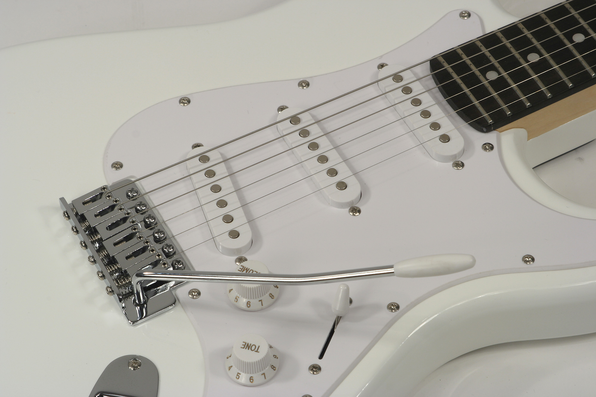 Eastone Str70-wht 3s Pur - Ivory - Elektrische gitaar in Str-vorm - Variation 3
