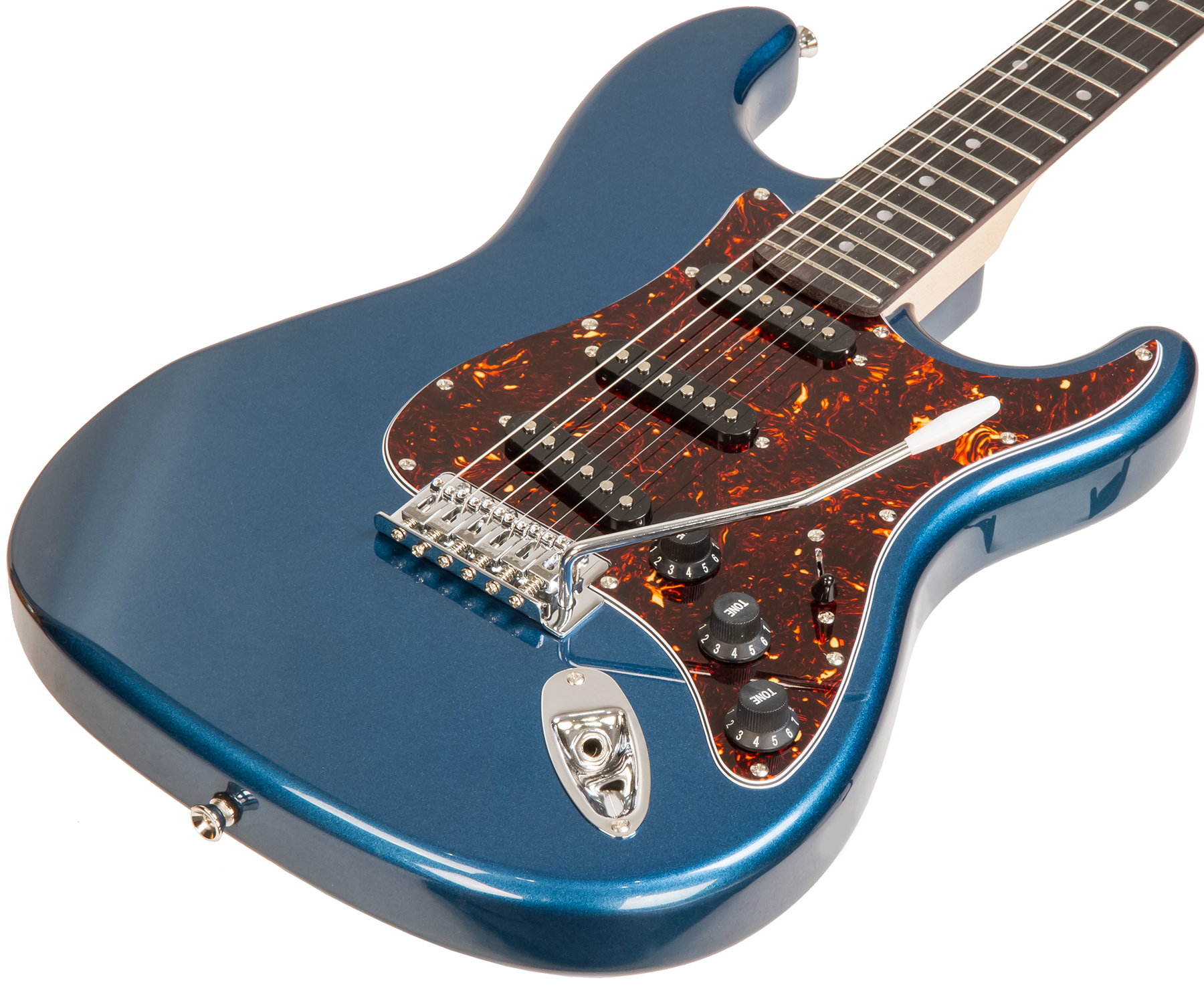 Eastone Str70t 3s Trem Pur - Lake Placid Blue - Elektrische gitaar in Str-vorm - Variation 1