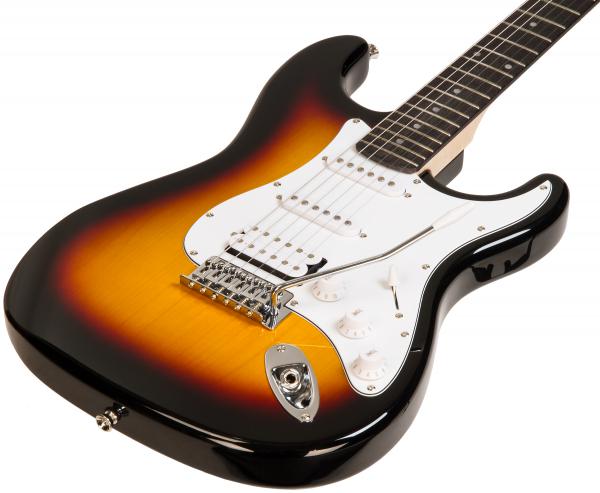 Solid body elektrische gitaar Eastone STR80T 3TS (PUR) - sunburst