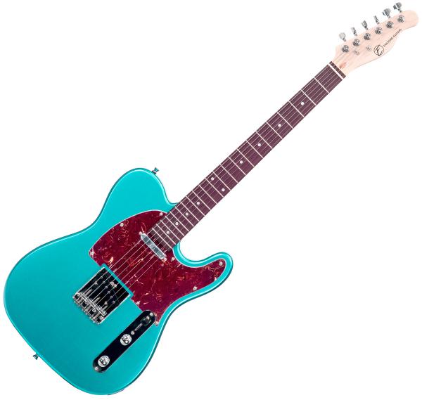 Solid body elektrische gitaar Eastone TL70 (PUR) - Metallic light blue