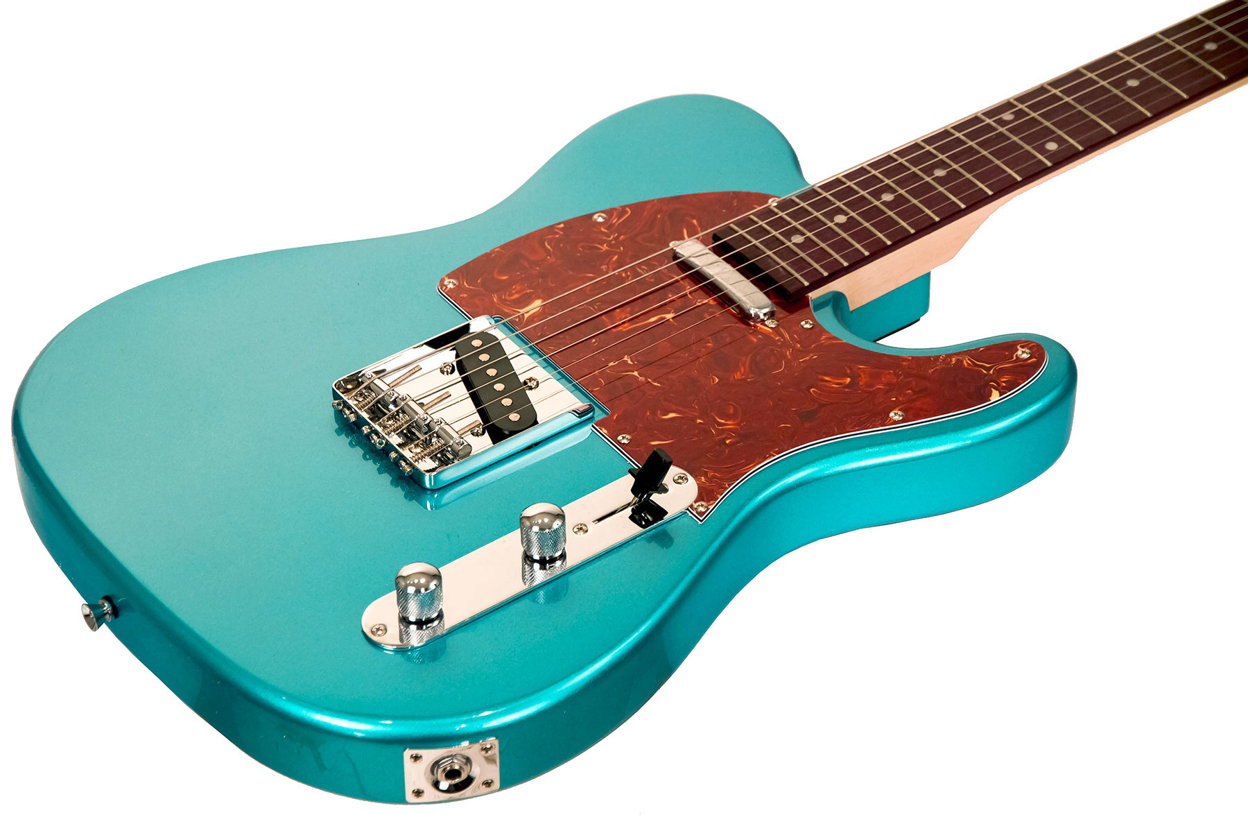 Eastone Tl70 +marshall Mg10 +housse +courroie +cable +mediators - Metallic Light Blue - Elektrische gitaar set - Variation 1