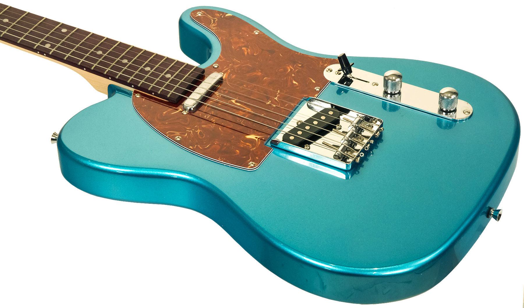 Eastone Tl70 +marshall Mg10 +housse +courroie +cable +mediators - Metallic Light Blue - Elektrische gitaar set - Variation 2