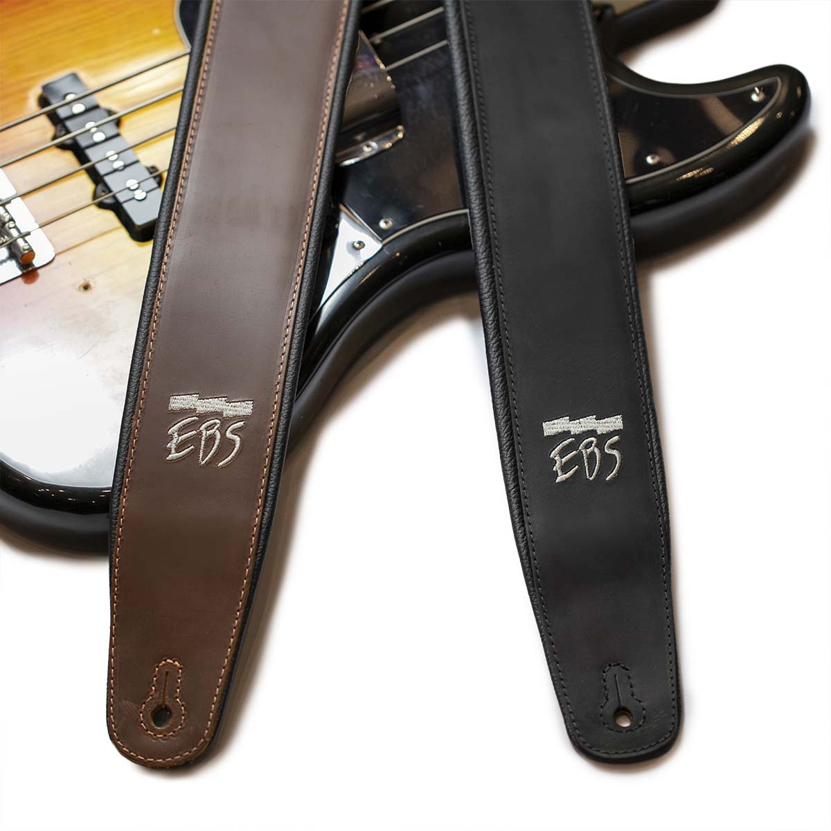 Ebs Sangle Cuir Smooth Bourbon Brown - Gitaarriem - Variation 1