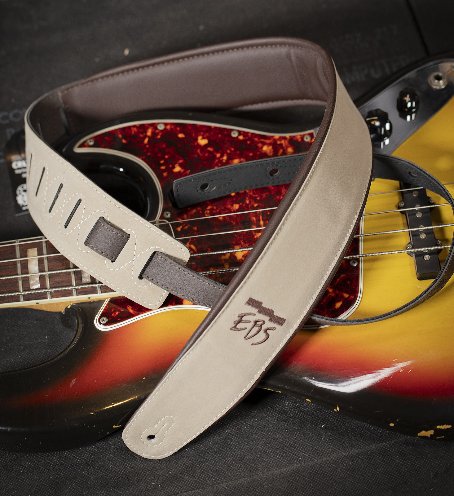 Ebs Sangle Suede Cream - Gitaarriem - Variation 1