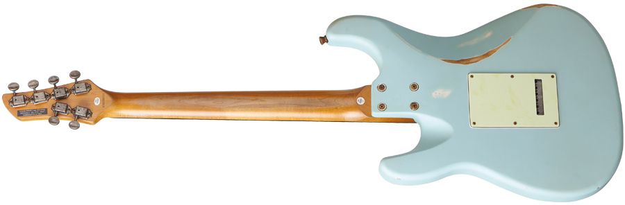 Eko Aire Relic Original Hss Trem Wpc - Daphne Blue - Elektrische gitaar in Str-vorm - Variation 1