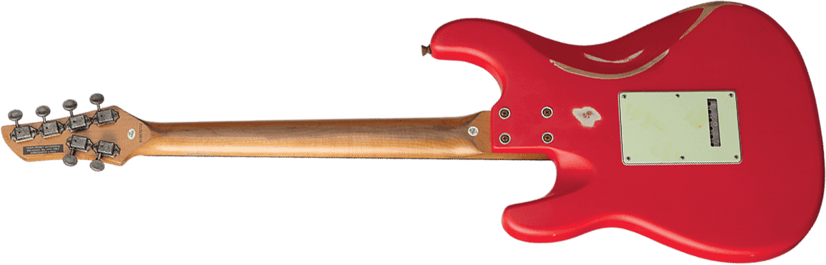 Eko Aire Relic Original Hss Trem Wpc - Fiesta Red - Elektrische gitaar in Str-vorm - Variation 1