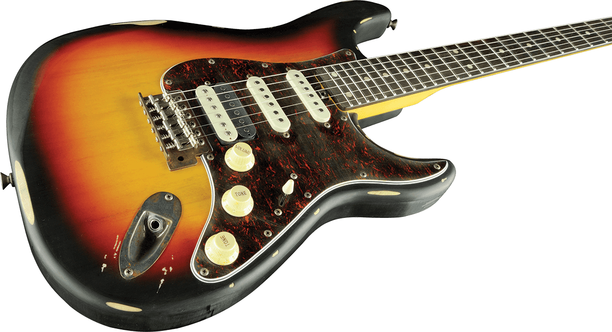 Eko Aire Relic Original Hss Trem Wpc - Sunburst - Elektrische gitaar in Str-vorm - Variation 4