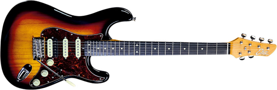 Eko Aire V-nos Original Hss Trem Wpc - Sunburst - Elektrische gitaar in Str-vorm - Main picture