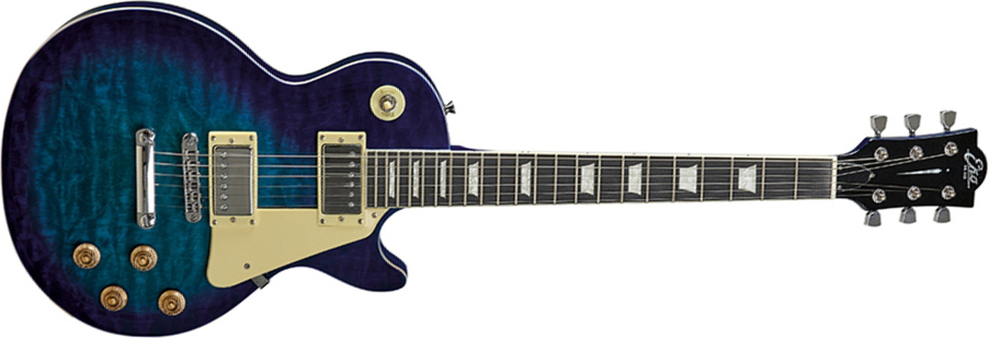 Eko Vl-480 Tribute Starter 2h Ht Wpc - See Thru Blue Quilted - Enkel gesneden elektrische gitaar - Main picture