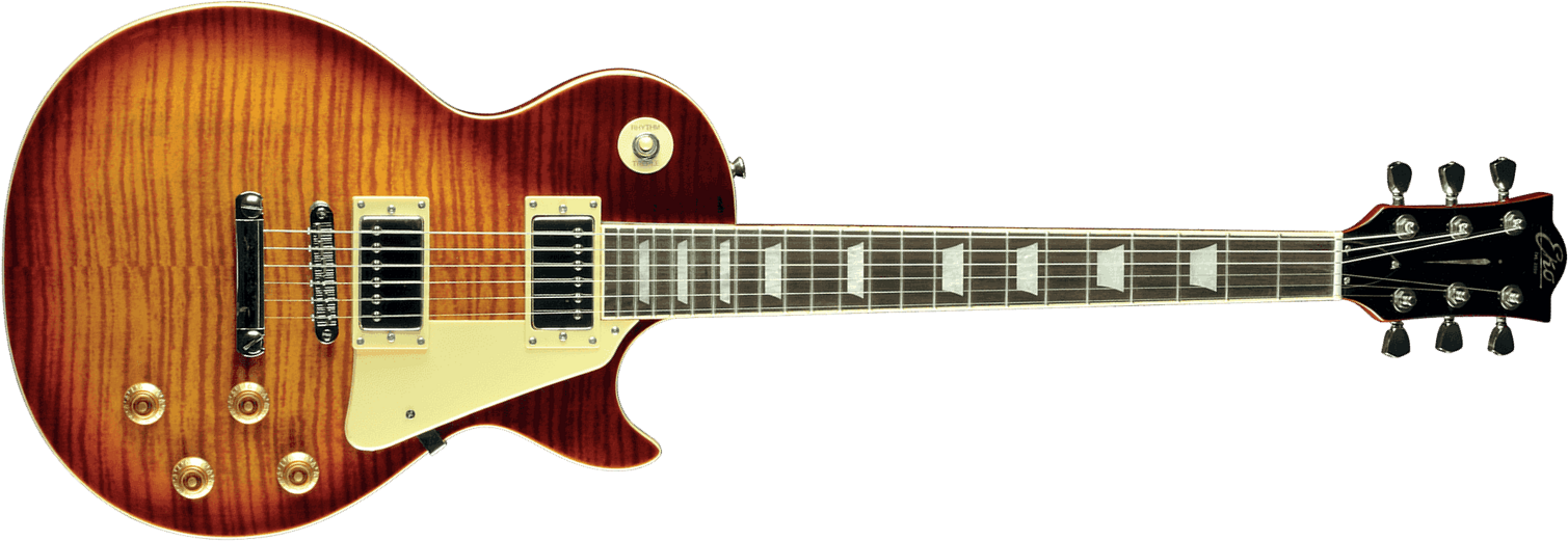 Eko Vl-480 Tribute Starter 2h Ht Wpc - Aged Cherry Burst Flamed - Enkel gesneden elektrische gitaar - Main picture