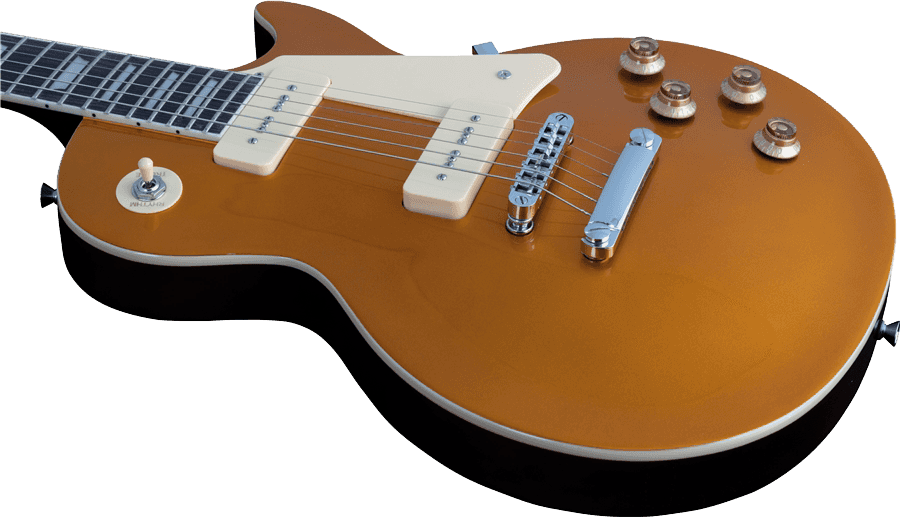 Eko Vl-480 P-90 Tribute Starter 2s Ht Wpc - Gold Sparkle - Televorm elektrische gitaar - Variation 3