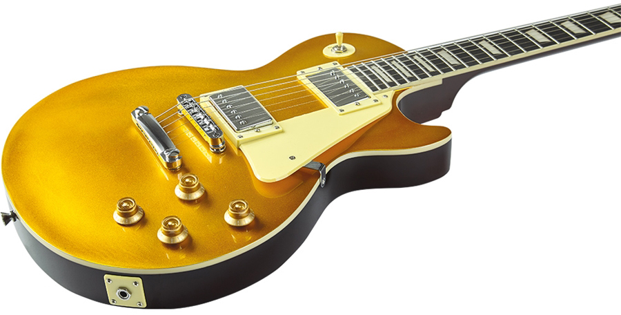 Eko Vl-480 Tribute Starter 2h Ht Wpc - Aged Gold Sparkle - Televorm elektrische gitaar - Variation 2
