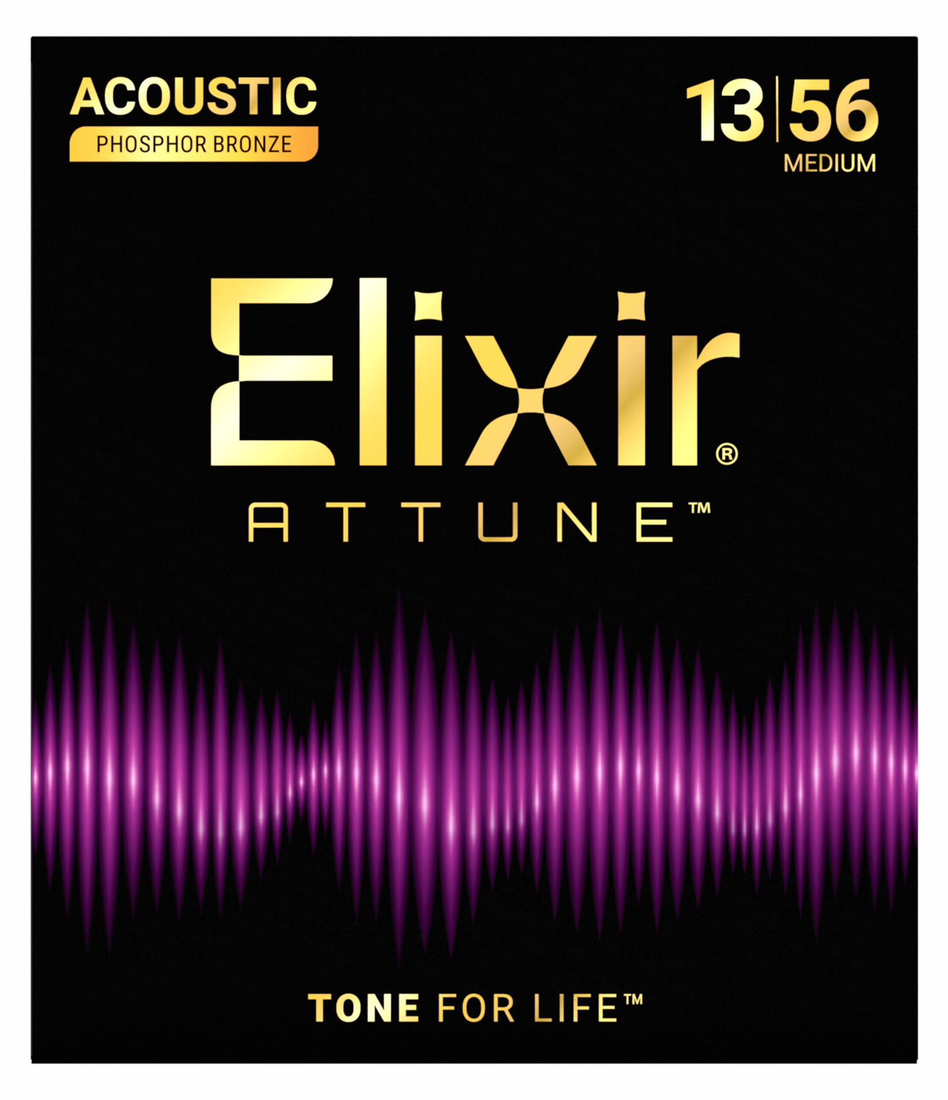 Elixir Jeu De 6 Cordes 21102 Attune Phos.bronze. M 13-56 - Westerngitaarsnaren - Variation 1