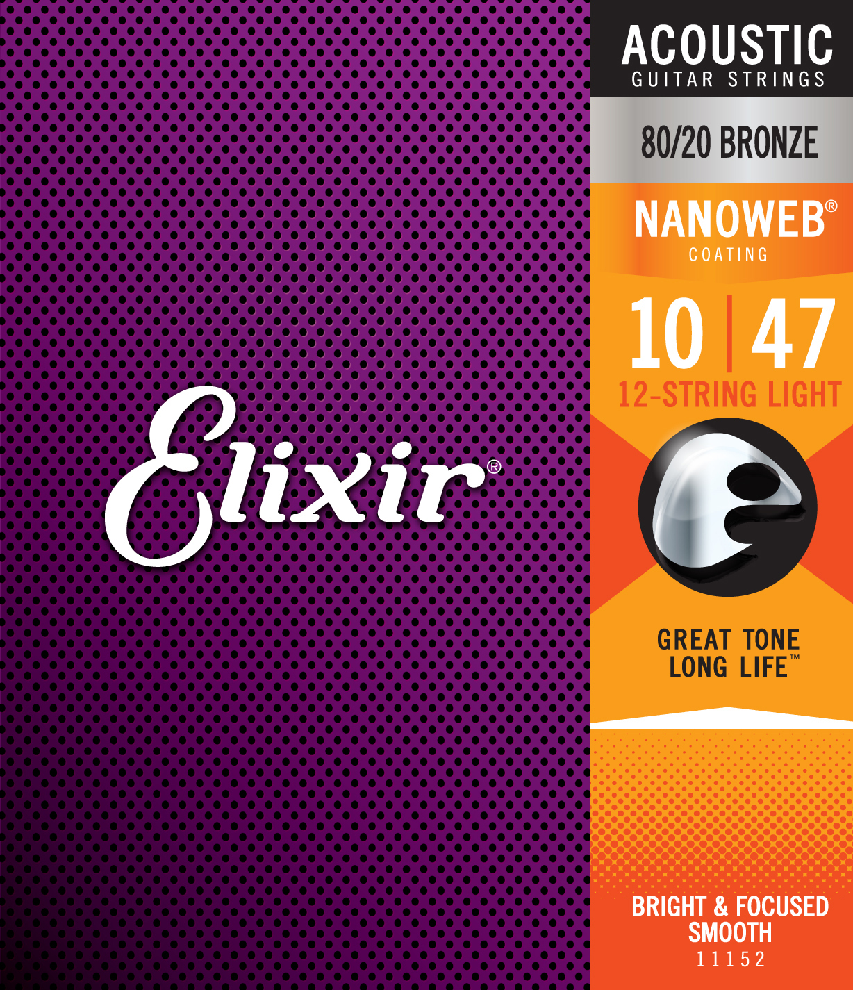 Elixir Acoustic Nanoweb 80/20 Bronze 10-47 - Westerngitaarsnaren - Main picture